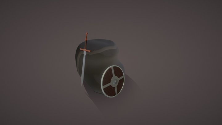 Espada e escudo 3D Model
