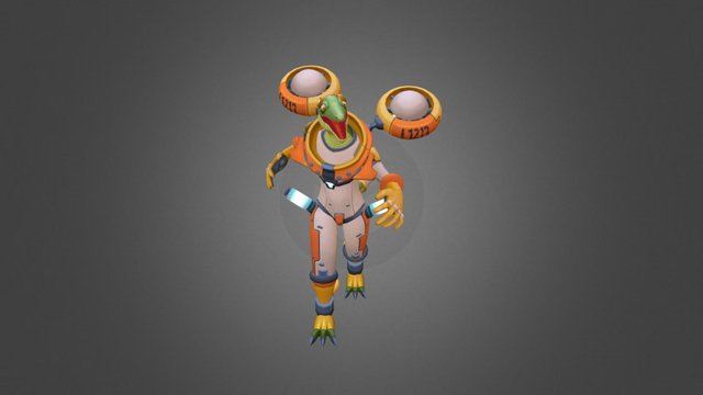 Space Lizard 3D Model