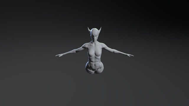 Alien Woman Nude 3D Model