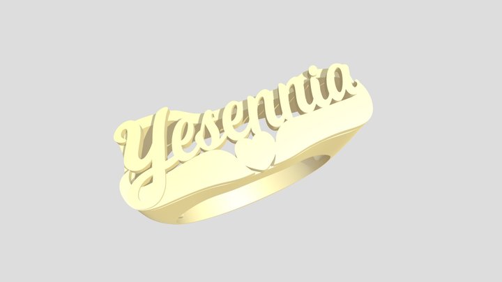 Name Ring "Yessenia" 3D Model
