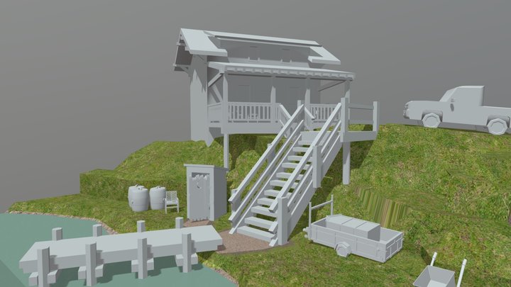 DAE Diorama - Forest Loner 3D Model
