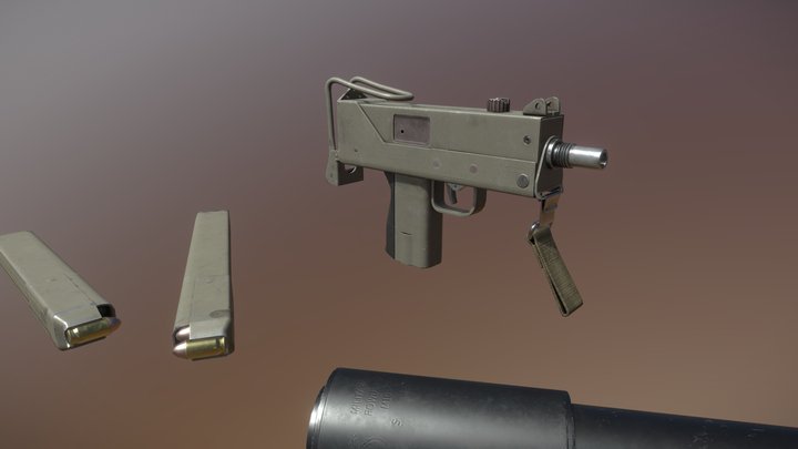 Ingram M10/45 3D Model