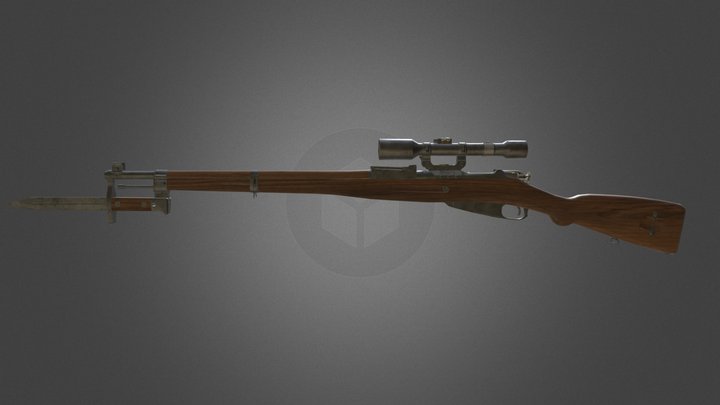 M/39 "Ukko-Pekka" rifle 3D Model