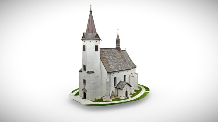 Zabytkowy kościół w Korzkwi pod Krakowem 3D Model