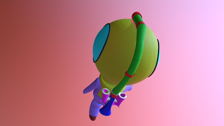 scuba diver 3D Model