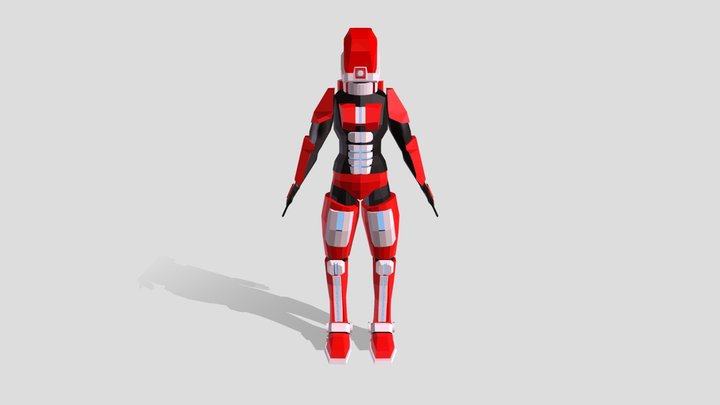Space engineer low poly Free Character 3D Model