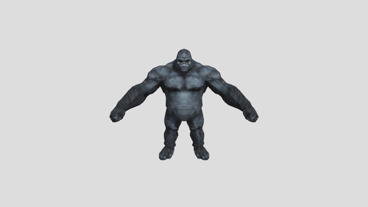 Gorilla free3d rig 3D Model