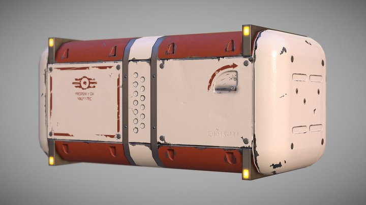Fallout 4 Vault-Tec Storage Crate 3D Model