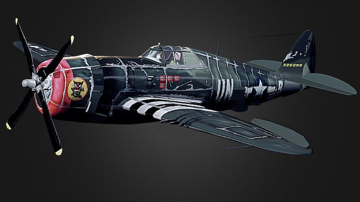 P-47D22 "Razorback" Thunderbolt 3D Model