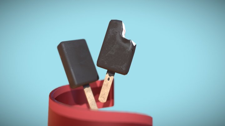 Ice Cream Bars 3D Model