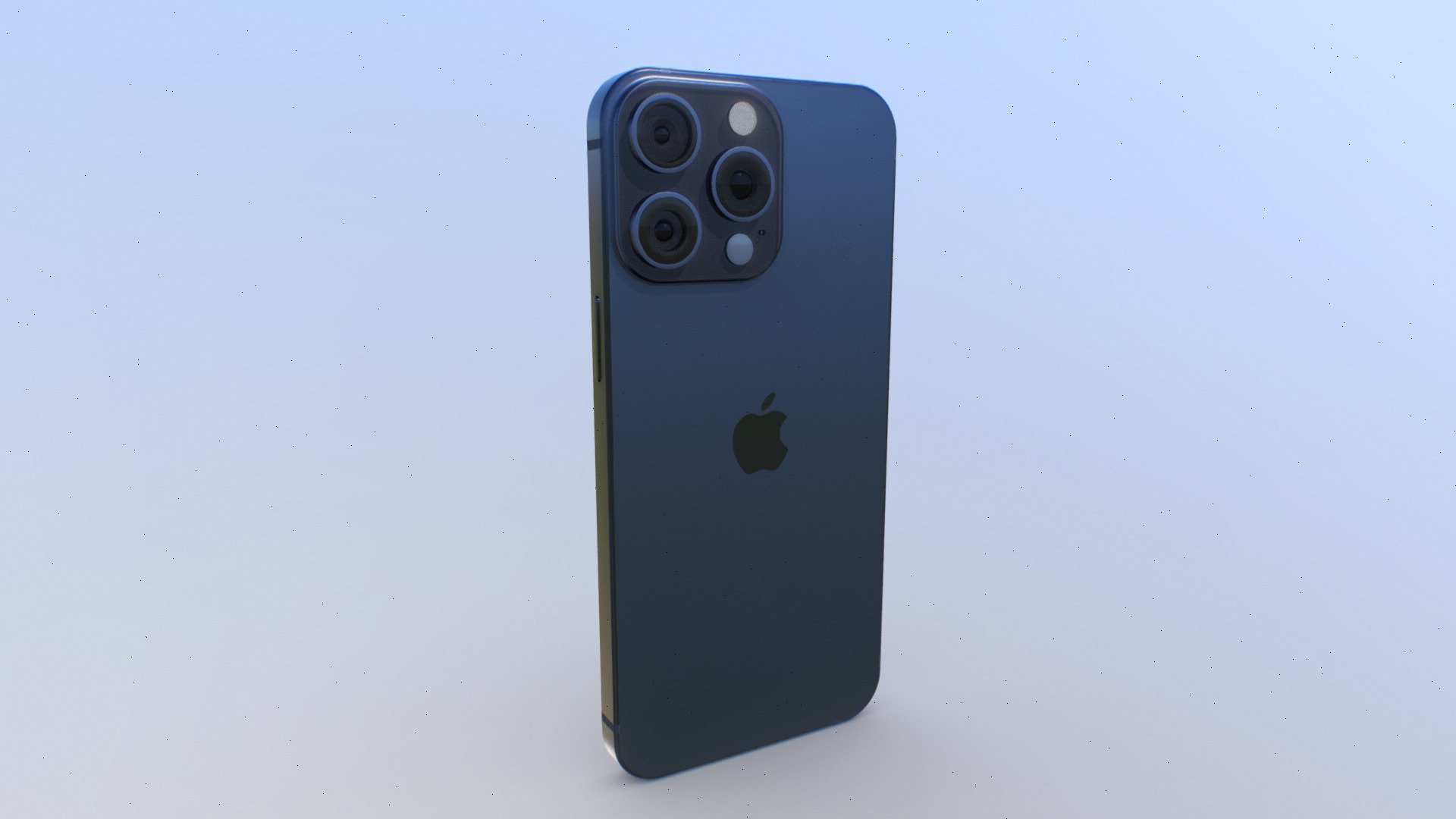 Apple iPhone 15 Pro Max Blue Titanium 3D model
