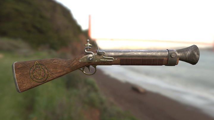 "Thicket": Blunderbuss Weapon Model 3D Model