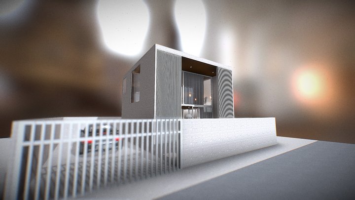 Minimalist Two-Story Home 3D Model