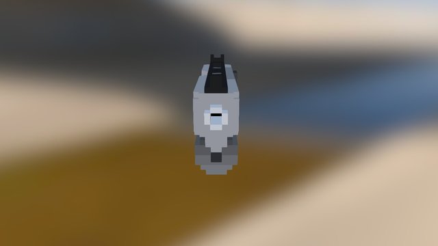Cube Pistol 3D Model