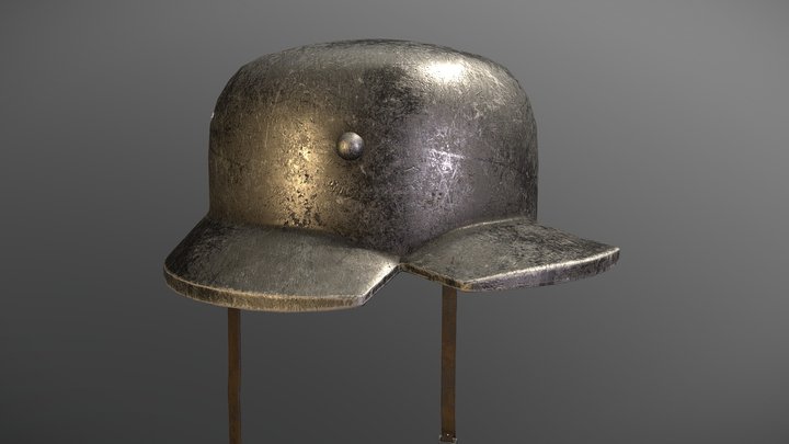 World War II British Helmet 3D Model