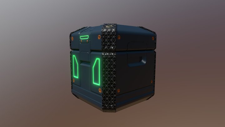 GART130 Sci-Fi Crate 3D Model