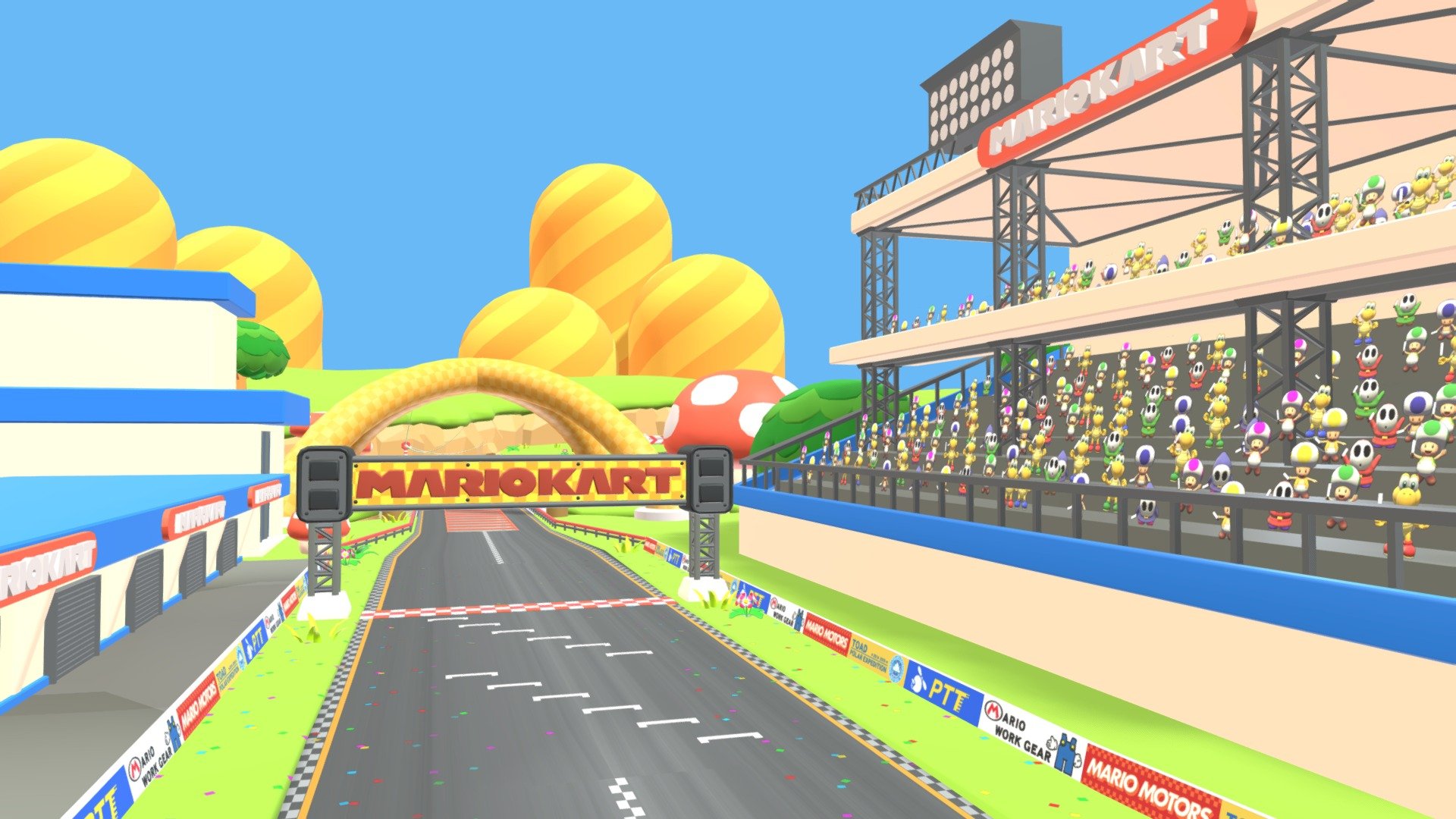 Mario Kart 8 Deluxe - 3DS Toad Circuit - Download Free 3D model by