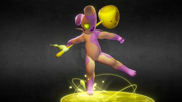 Mochi Space Fighter Rabbit 3D Model