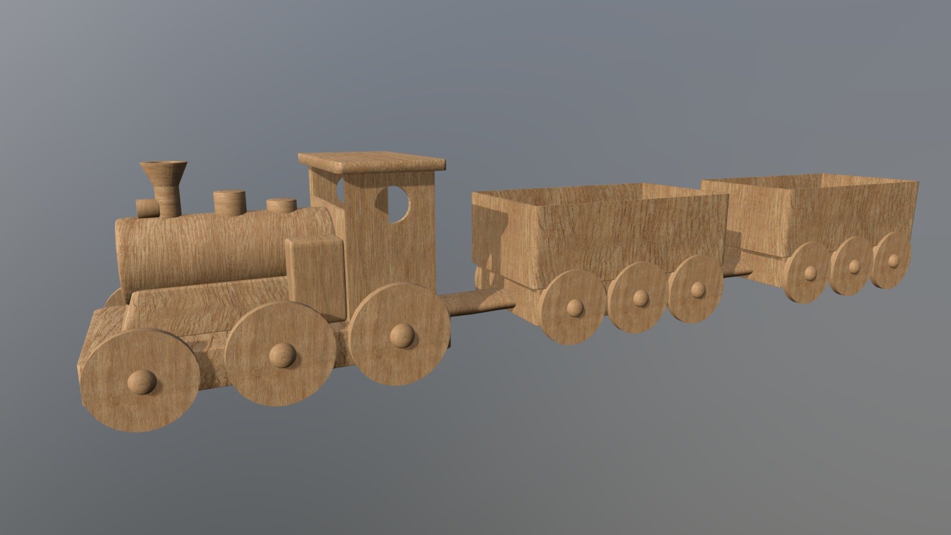 Wooden Toy Locomotive