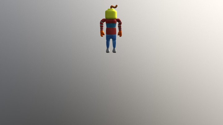 Robot Throw Animation 3D Model