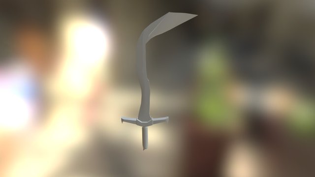 Curved Sword 3D Model