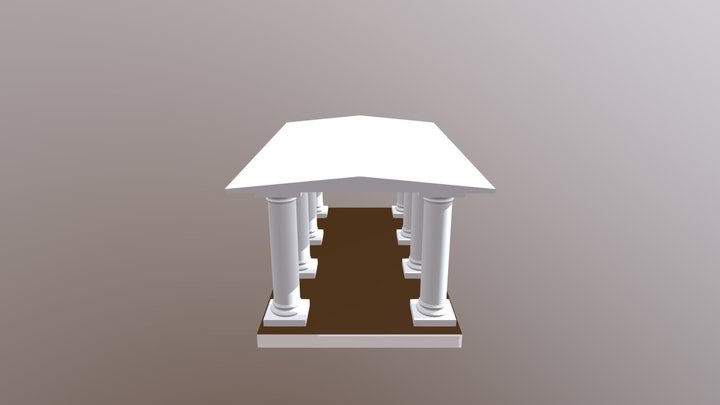 Doric Pillar Building 3D Model