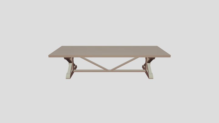 Weirich White Oak Dinning Table 3D Model