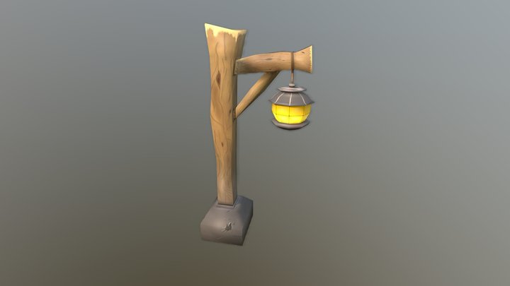 Toon Lantern (Animated) 3D Model