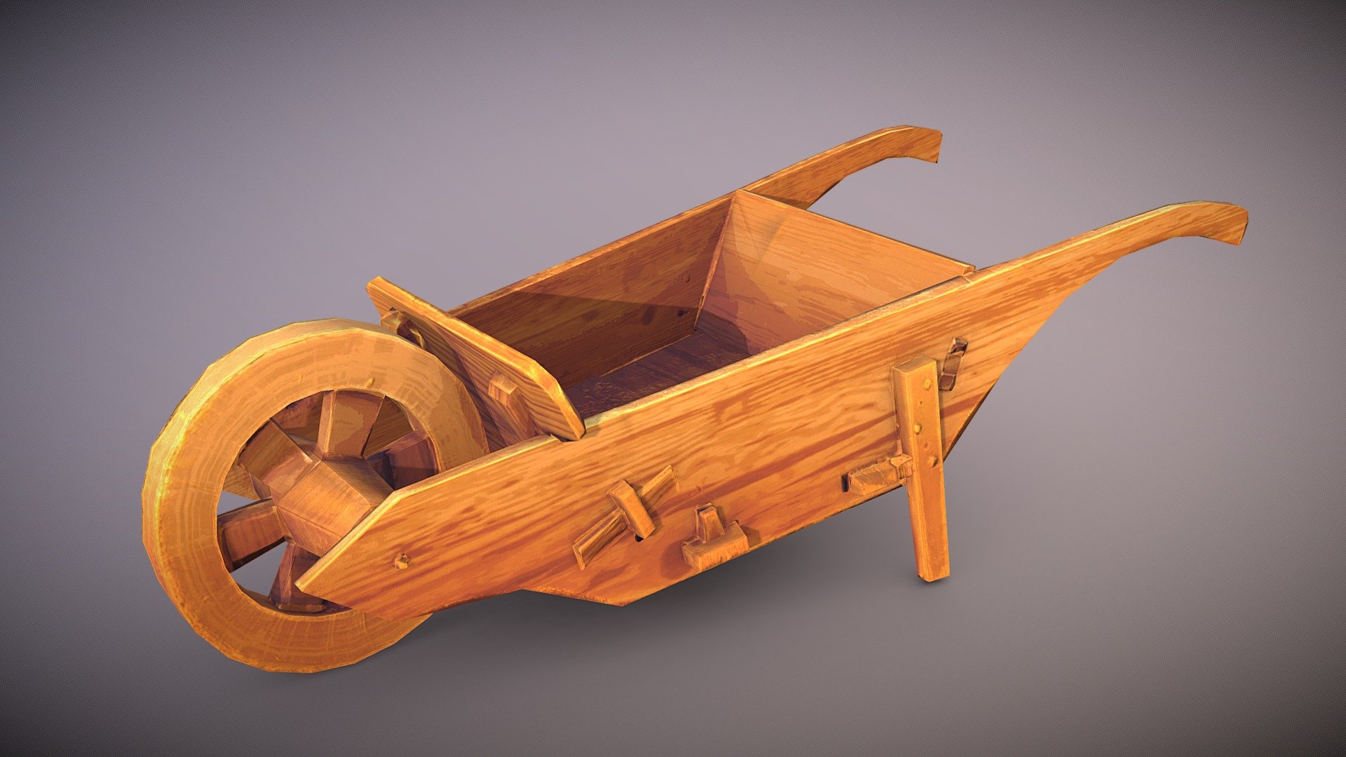 stylized Wheel Barrow — Sketchfab embed 3D viewer