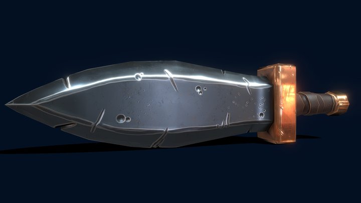 Damaged Short Sword 3D Model