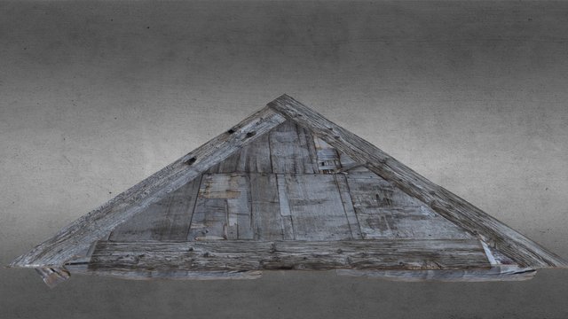 Sol en bois triangle 3D Model