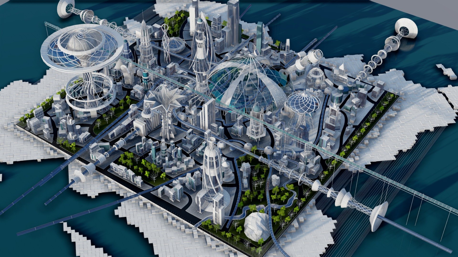futuristic city designs