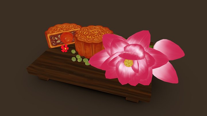 Mooncake in VietNam 3D Model