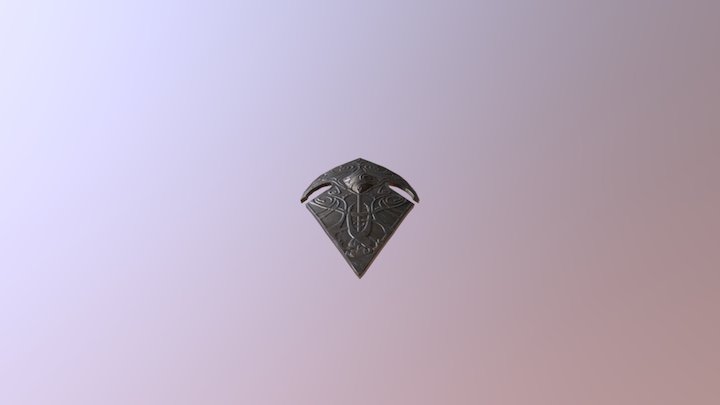 High Elven Shield Low Poly 3D Model