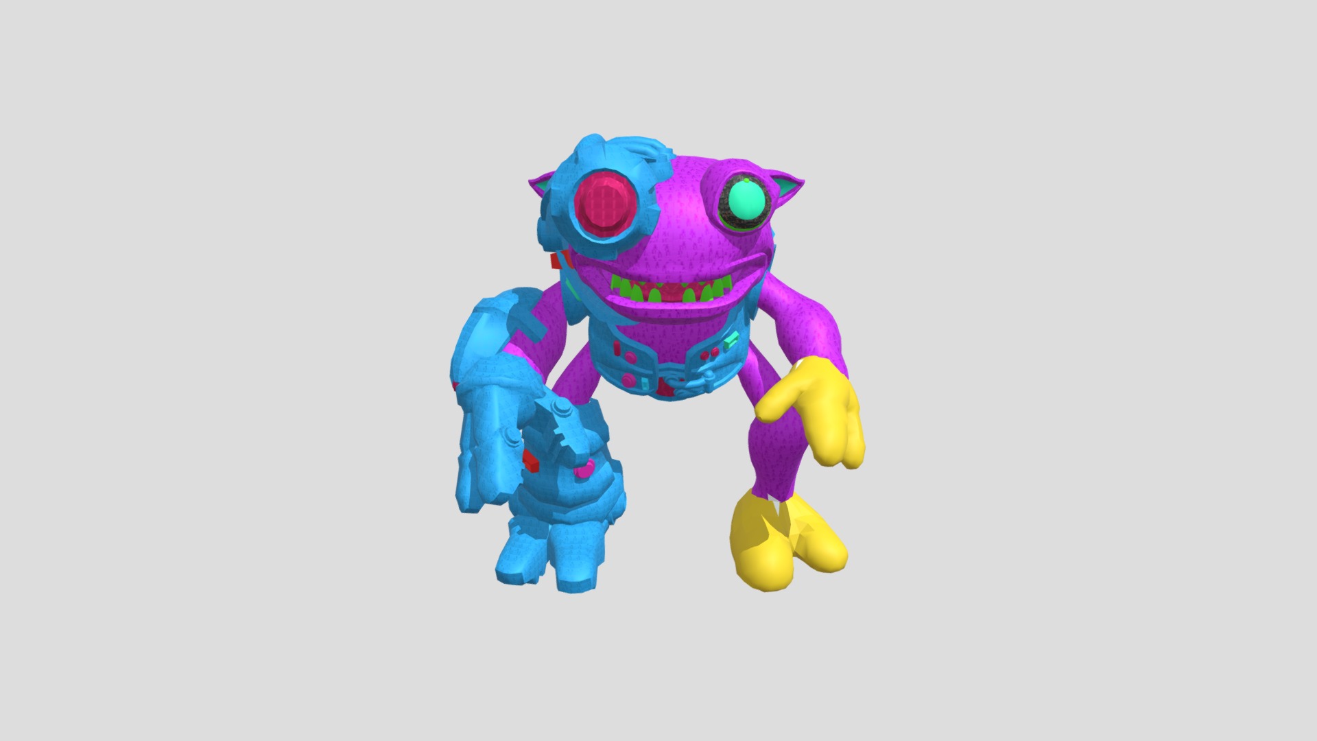 3D model 31-grox - This is a 3D model of the 31-grox. The 3D model is about a blue and yellow toy.