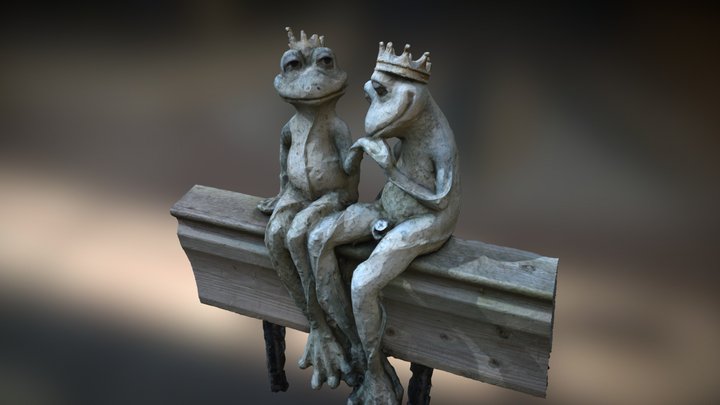 Photogrammetry - Low Poly Frogs 3D Model