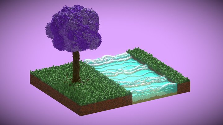 Japanese Land (voxelart) 3D Model