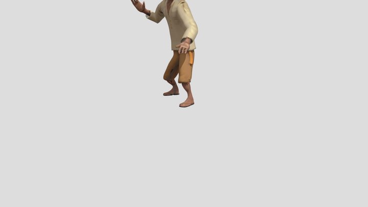 pedagang India 3D Model