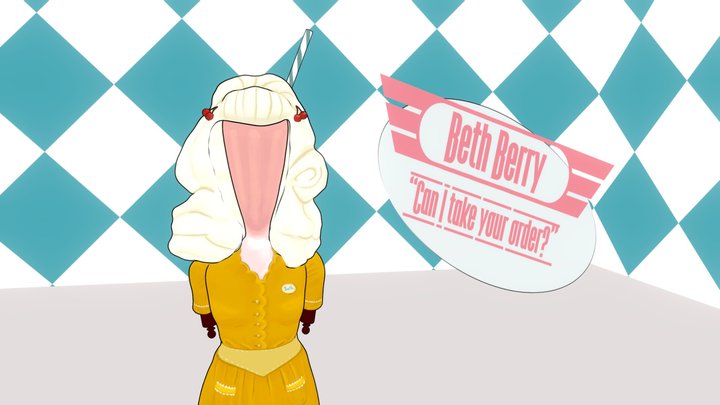 Beth Berry - The Milkshake Lady 3D Model