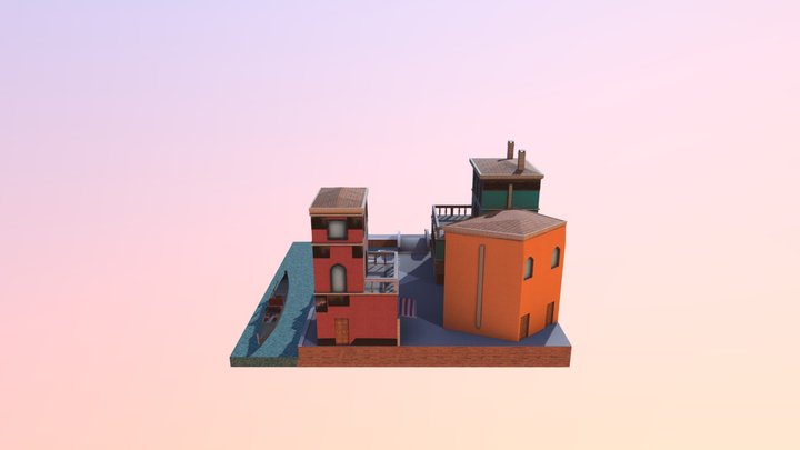 Venice Cityscene 3D Model