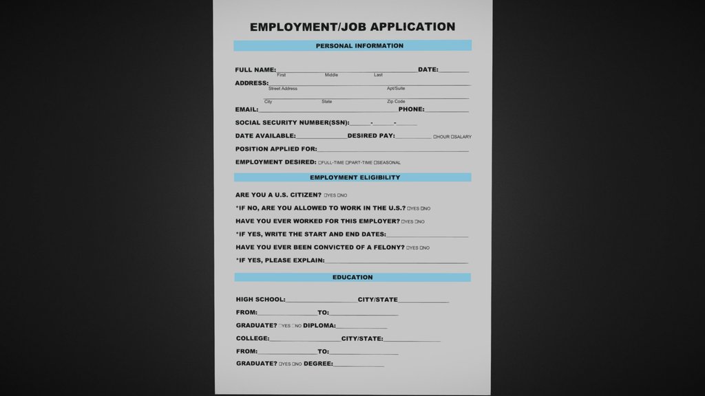 Job Application Form
