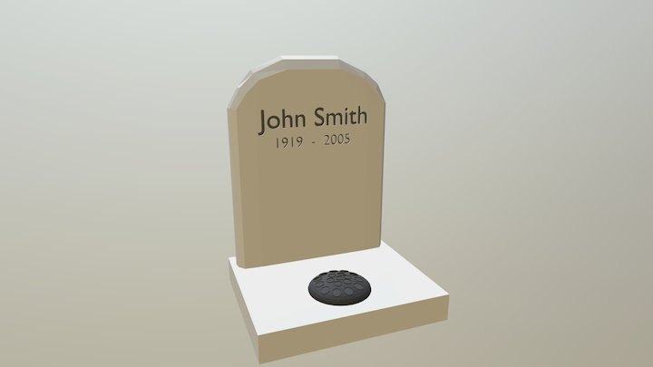 Grave Stone 3D Model
