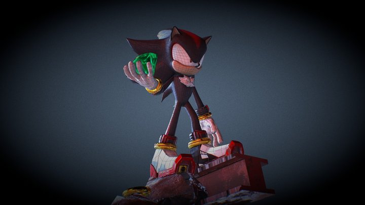 Shadow The Hedgehog - Figurine Concept 3D Model