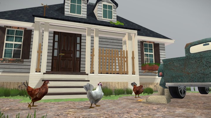 DAE Diorama retake – Small farm 3D Model