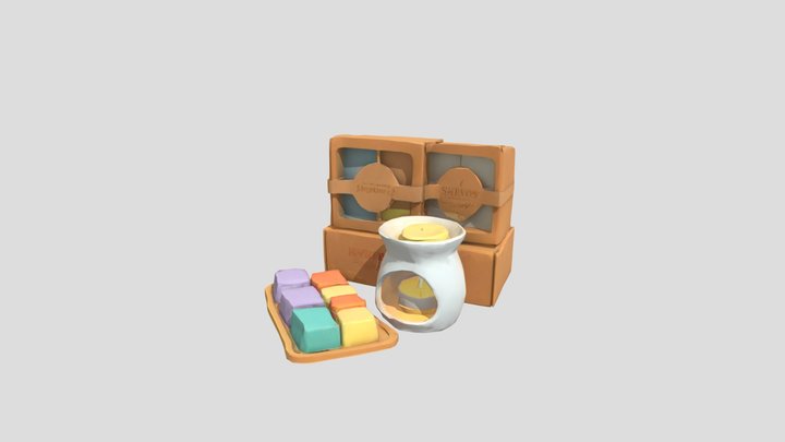 Whiff & Wick wax melts 3D Model