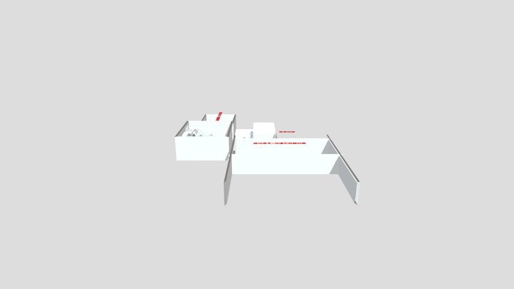 县医院-手术室+外面洗水台 场景_3D Previz 3D Model