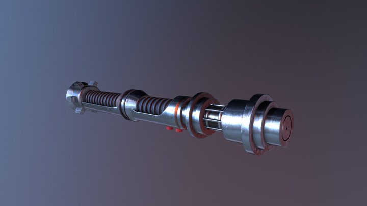 Kyle Katarn LightSaber mid-res 3D Model