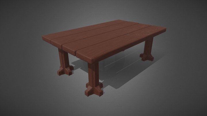 Medieval Table 3D Model