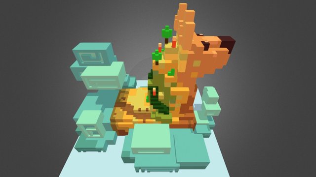 Llama Mountain 3D Model