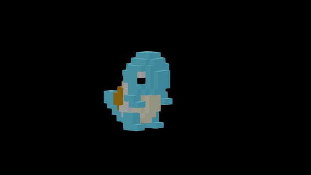 Zenigame/ squirtle pixel 3D Model